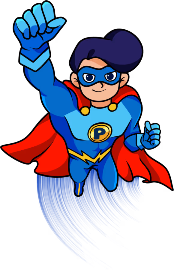 Parasat mascot flying